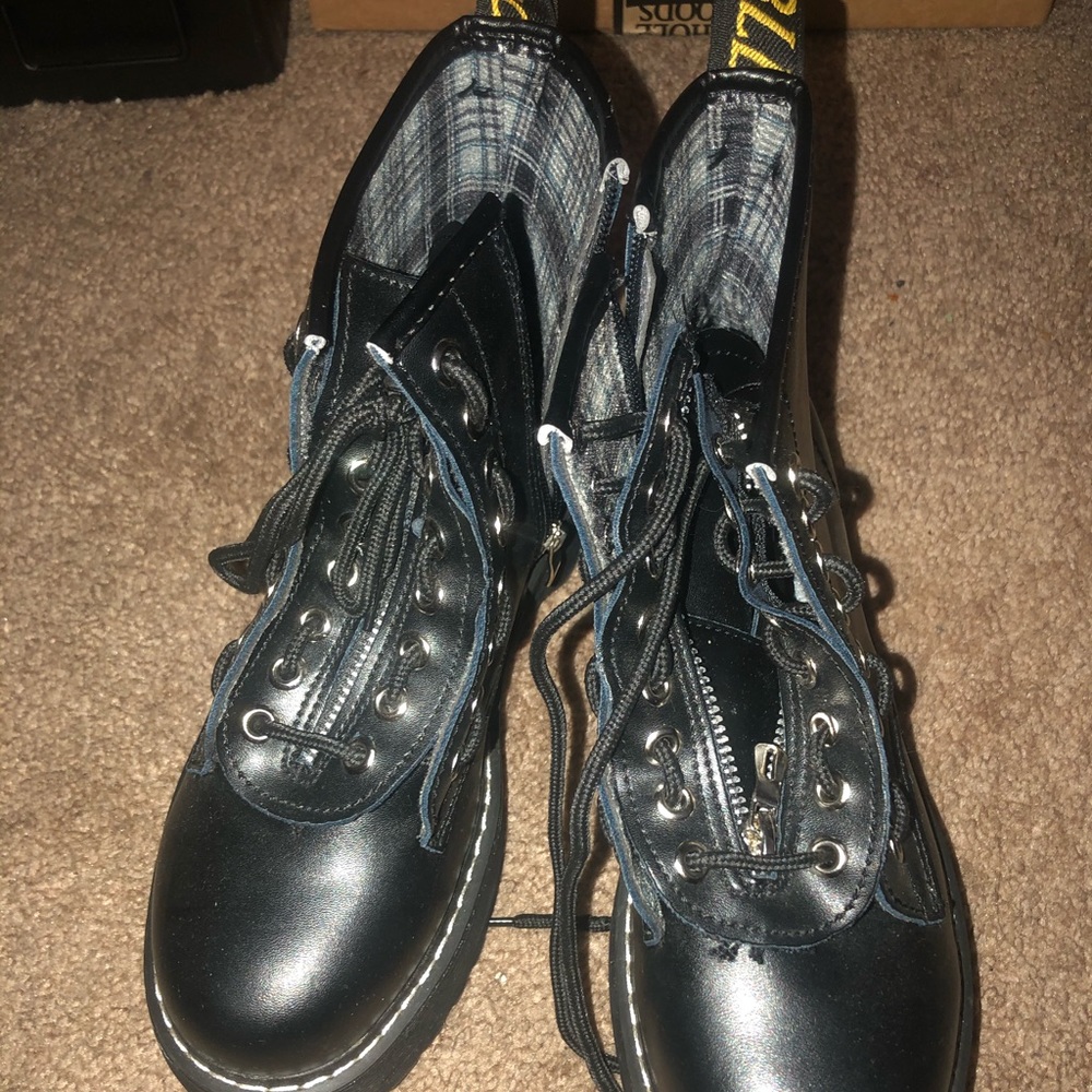Platform Chunky Leather Boots